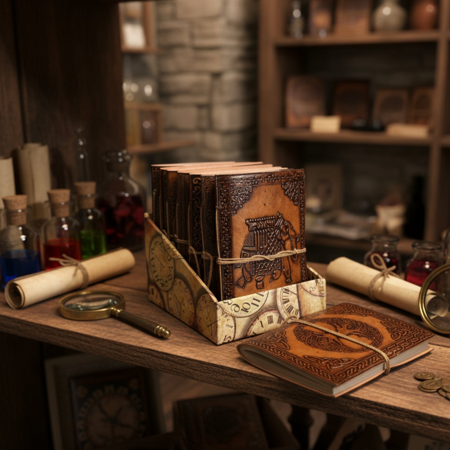 CADERNO DE COURO ESOTÉRICO | SORTIDO