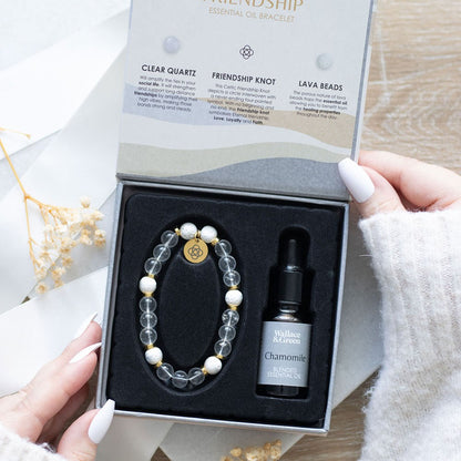 AMIZADE | QUARTZO TRANSPARENTE E CAMOMILA