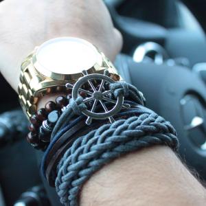 METAL E COURO | PULSEIRAS  MASCULINAS